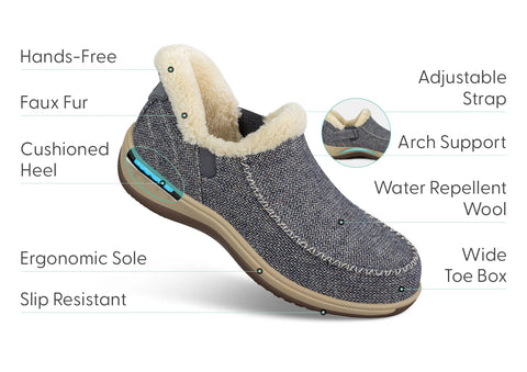 Lorin Hands-Free - Blue Herringbone Wool